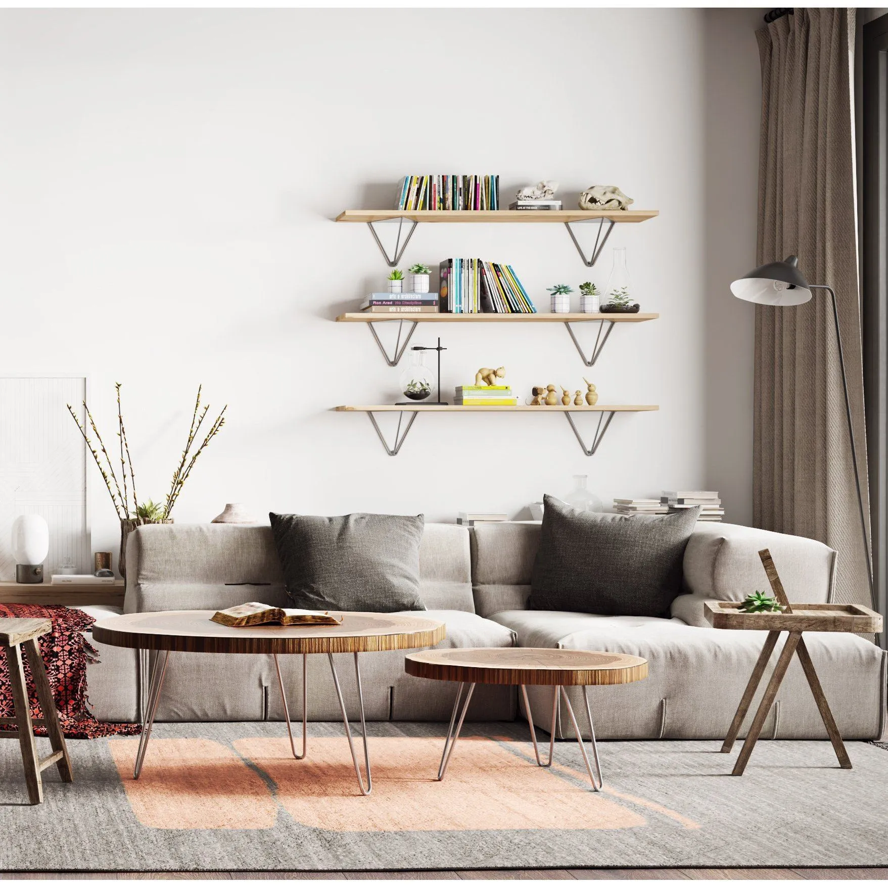 12inch / 30cm - Low Coffee Table | Hairpin Legs