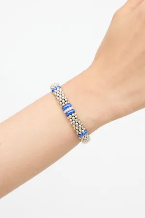18K Gold & Sterling Silver Diamond Bracelet