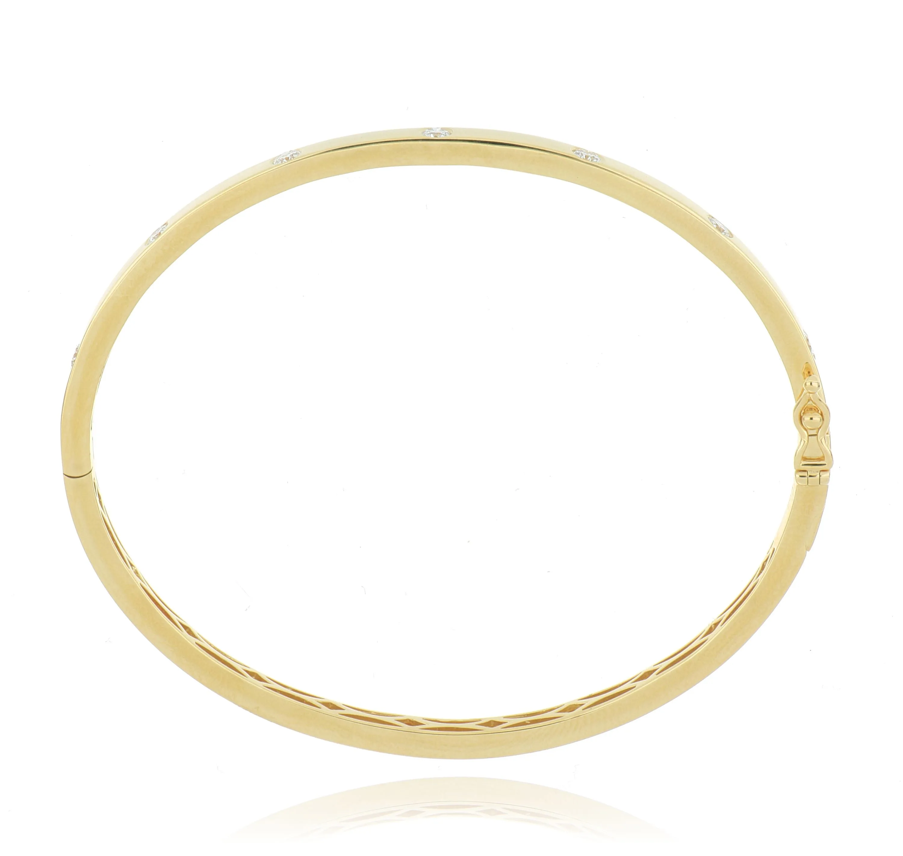 18k Yellow Gold Diamond Bangle Bracelet