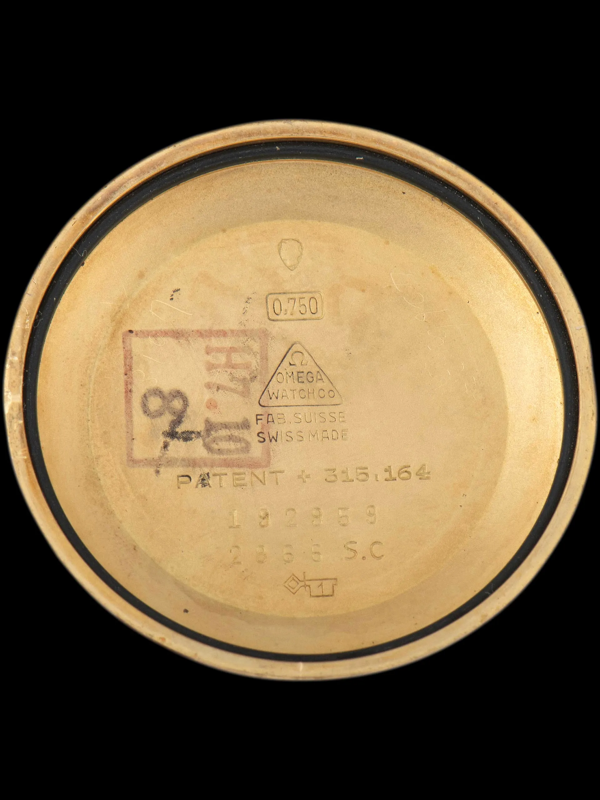 1956 Omega Seamaster 18K YG (Ref. 2866 SC) Crosshair “Türler” Dial W/ Türler Box