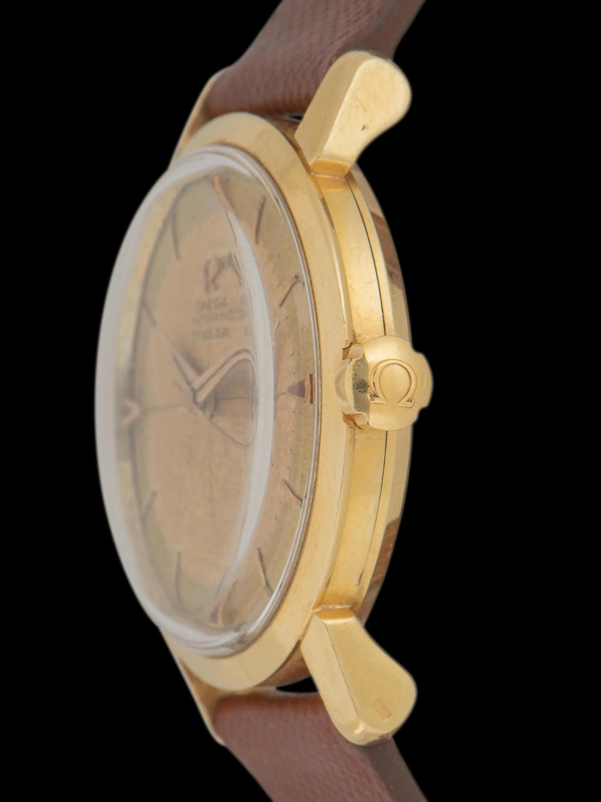 1956 Omega Seamaster 18K YG (Ref. 2866 SC) Crosshair “Türler” Dial W/ Türler Box