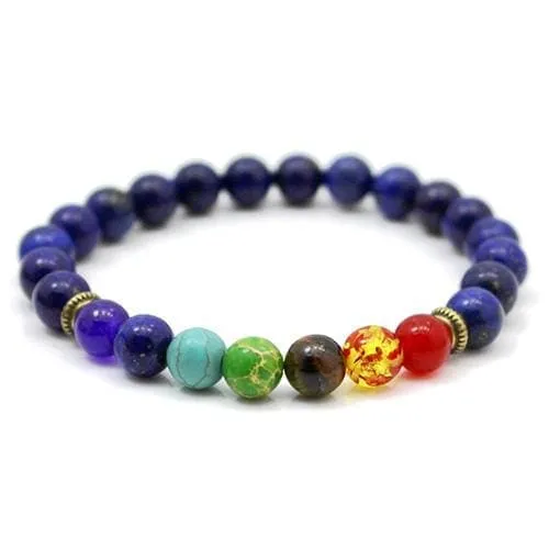 7 Chakras Diffuser Lava Rock Bracelet
