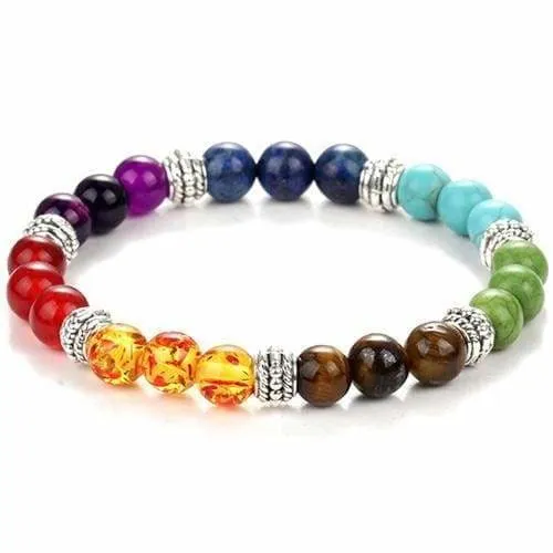 7 Chakras Diffuser Lava Rock Bracelet