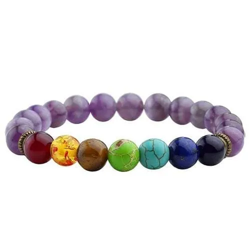 7 Chakras Diffuser Lava Rock Bracelet