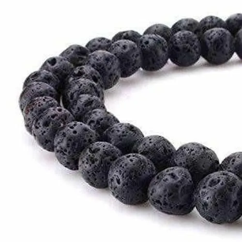 Adult Rock God Baltic Amber Labradorite Lava Volcanic Stretch Bracelet