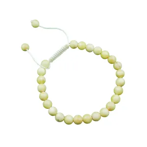 ANTIQUE BALTIC AMBER BRACELET WHITE BEADS