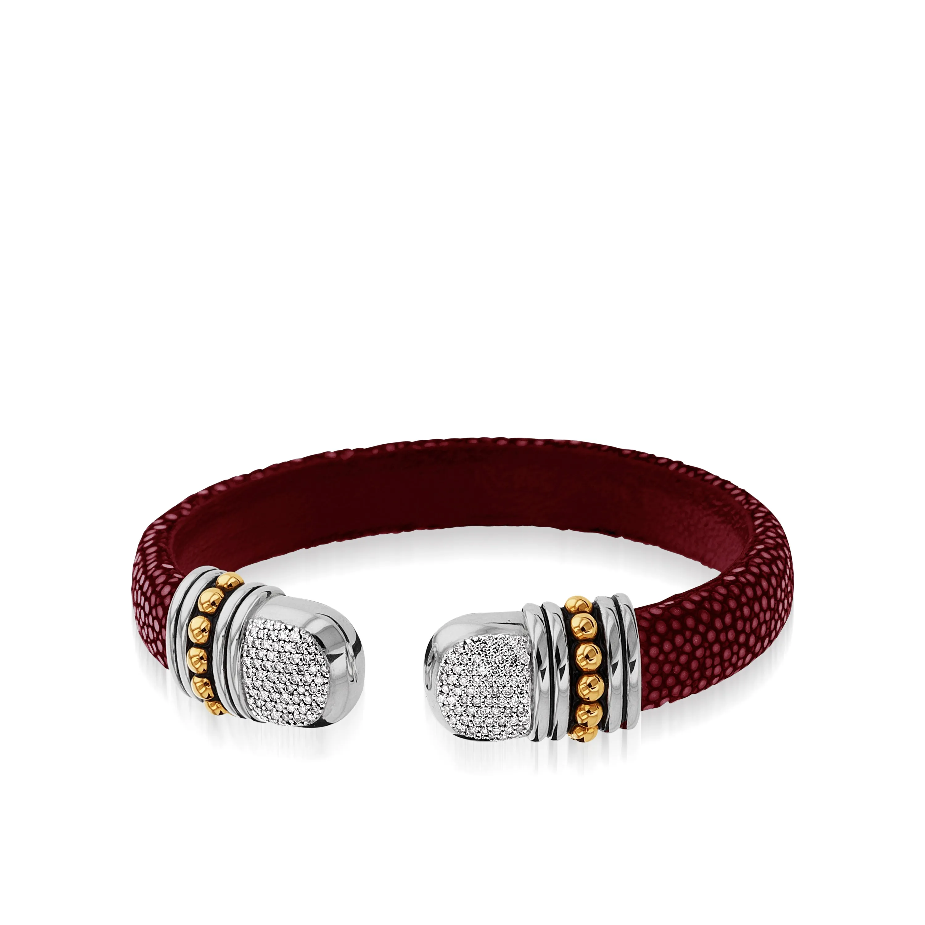 Apollo Shagreen Cuff with Pave  Diamonds