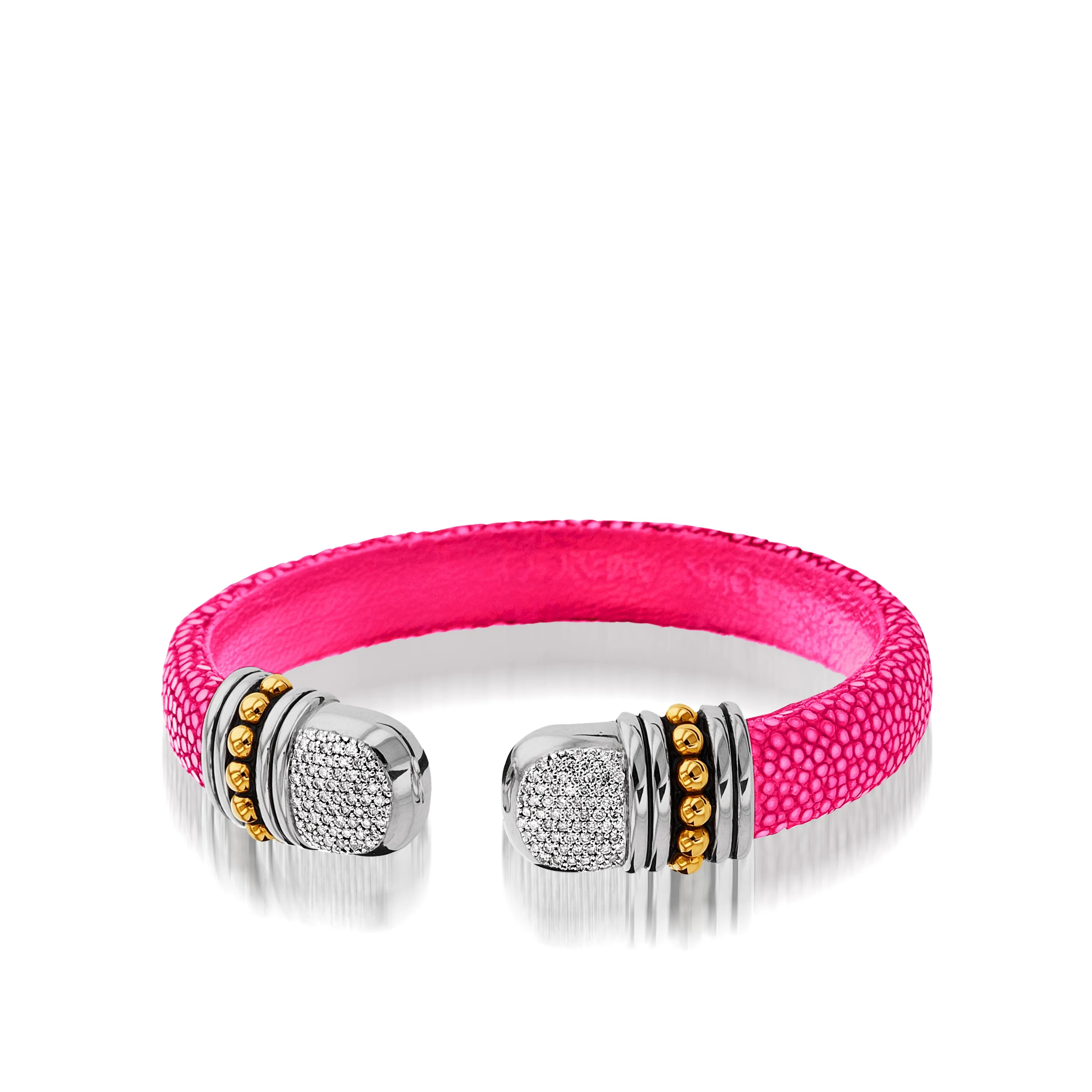 Apollo Shagreen Cuff with Pave  Diamonds