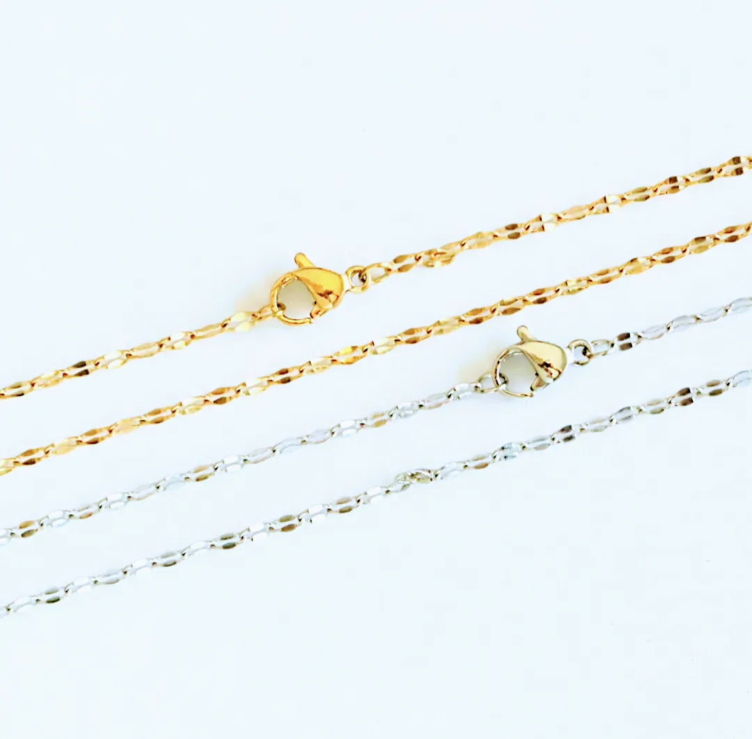 Aquamarine Gemstone Pisces Bottle Necklace, 20 or 24 inch, Silver/Gold