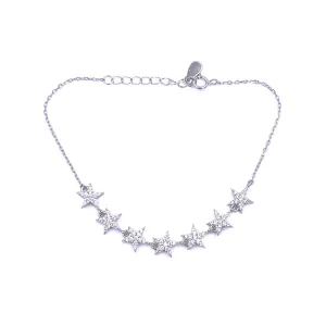 Ashley Gold Sterling Silver 7 Star CZ Bracelet