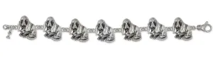 Basset Hound Bracelet Jewelry Sterling Silver Handmade Dog Bracelet BAS5-BR