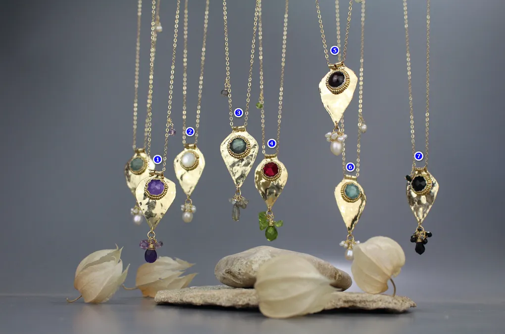 Big Gemstone Protection Necklace
