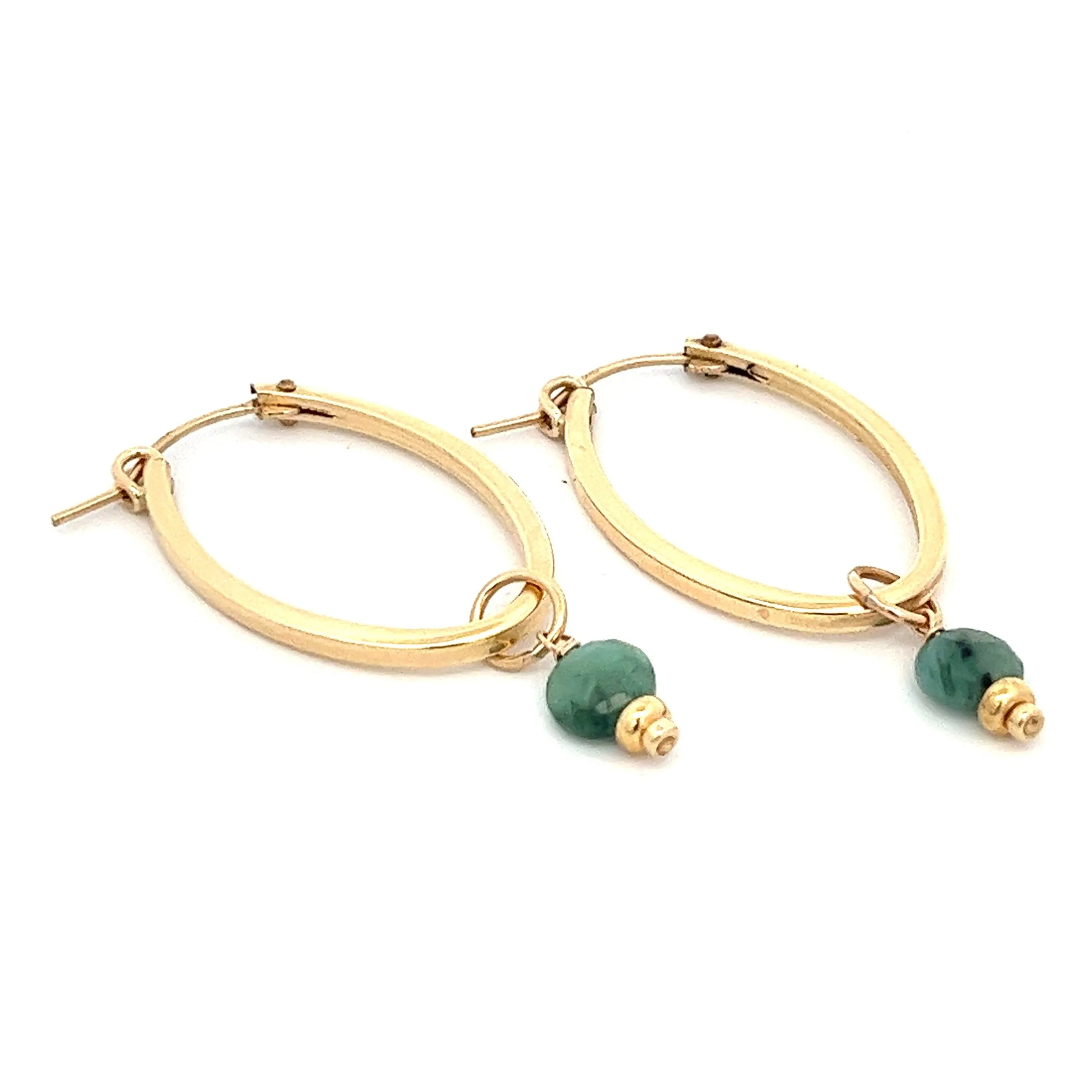birthstone coin oval hoops