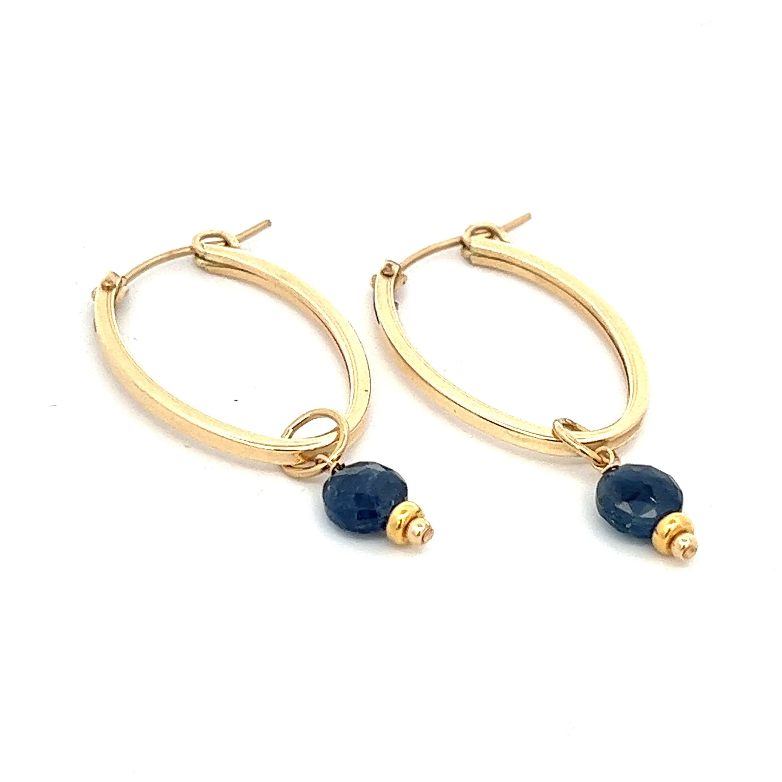 birthstone coin oval hoops
