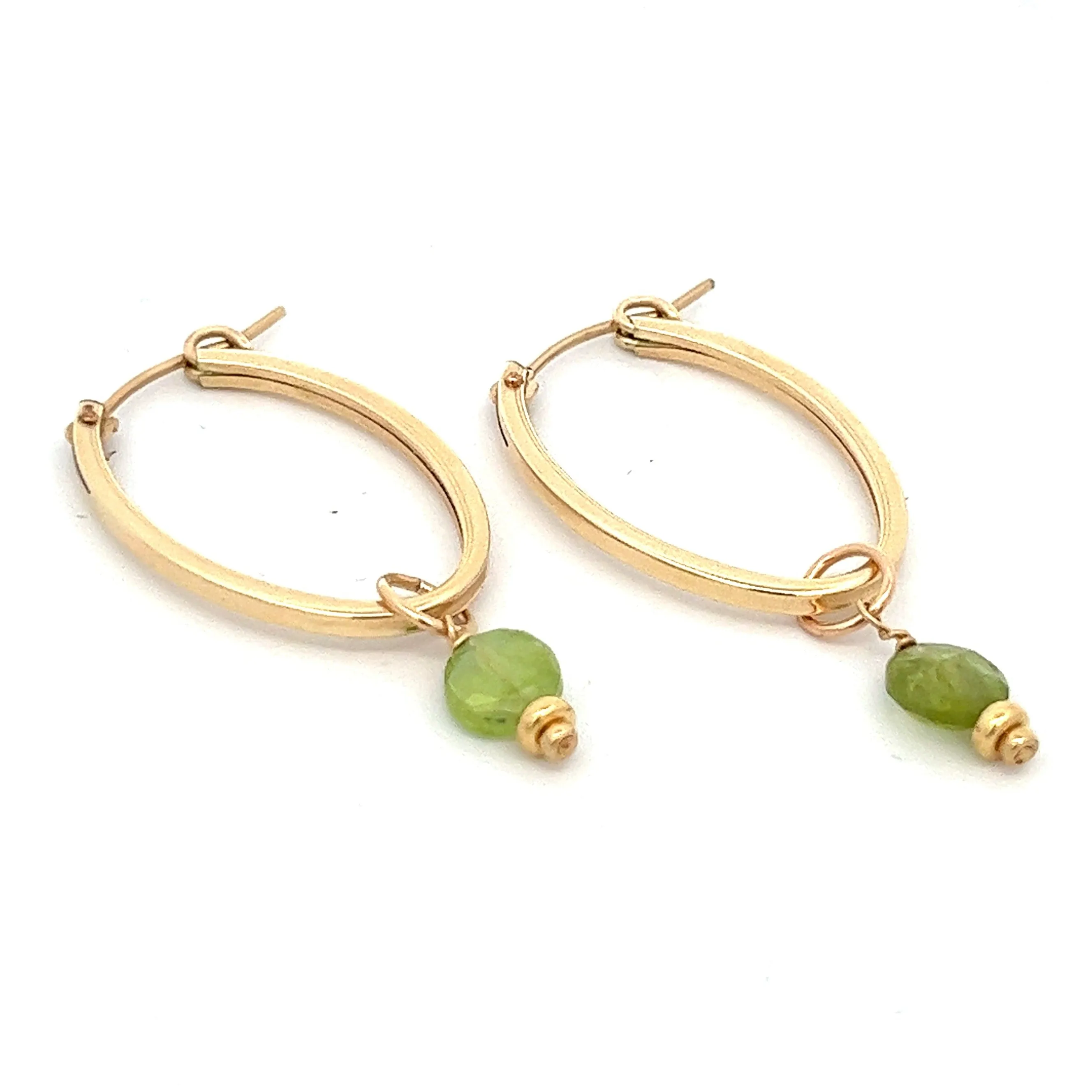birthstone coin oval hoops