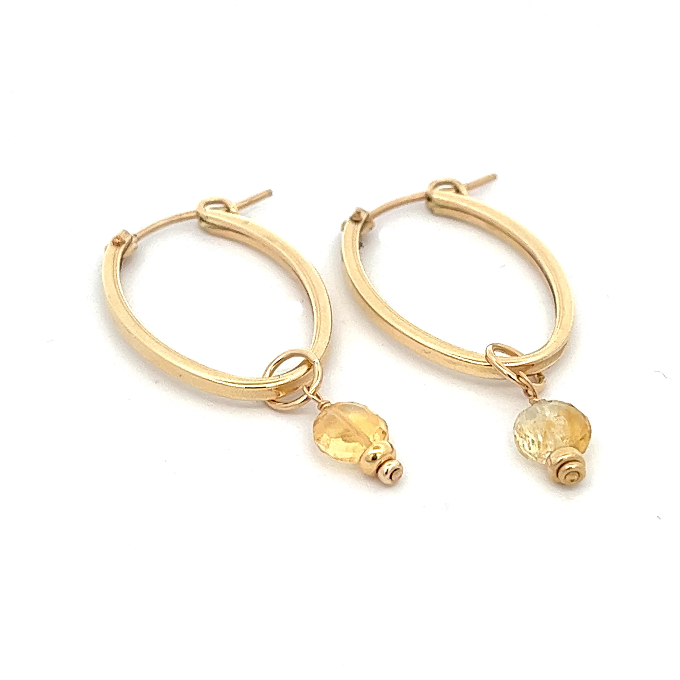 birthstone coin oval hoops
