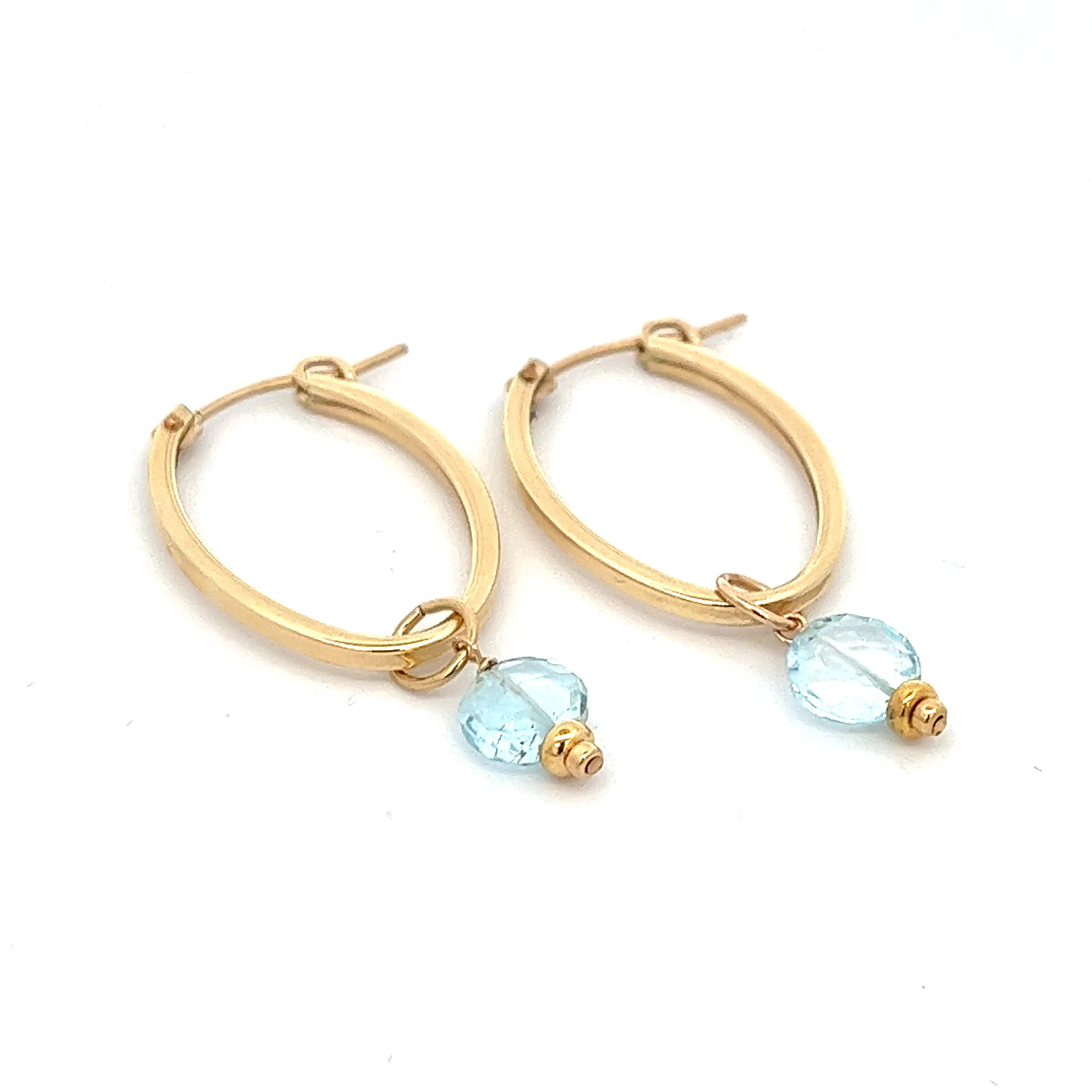 birthstone coin oval hoops