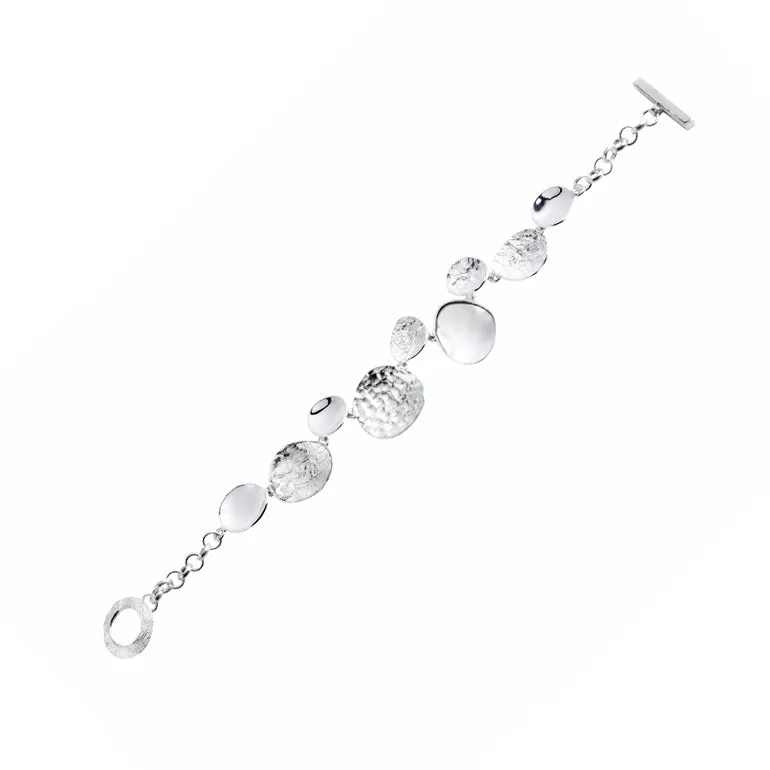 Chris Lewis Sterling Silver Stepping Stone Bracelet - 15