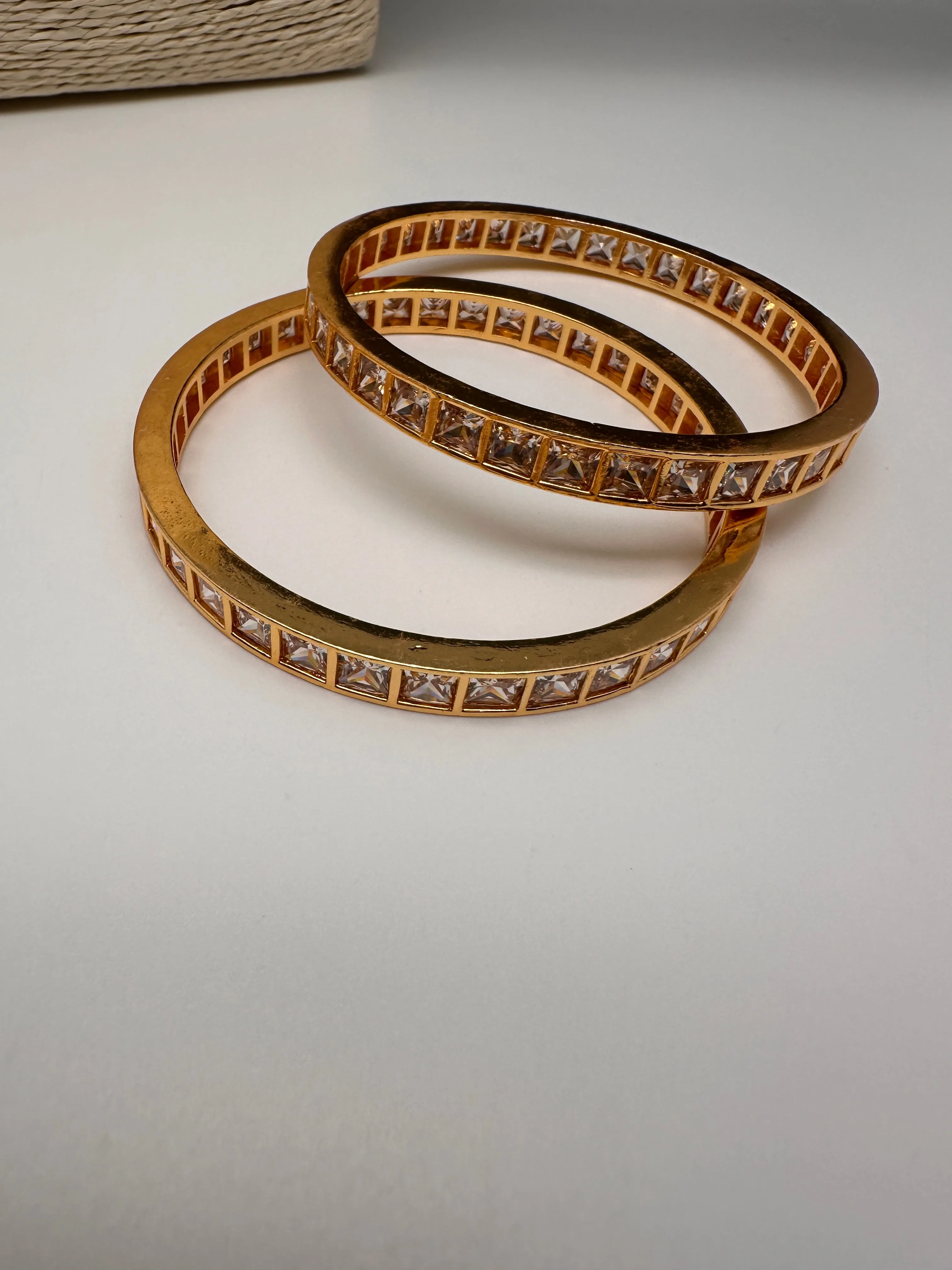 Clear Stones Elegant Bangles