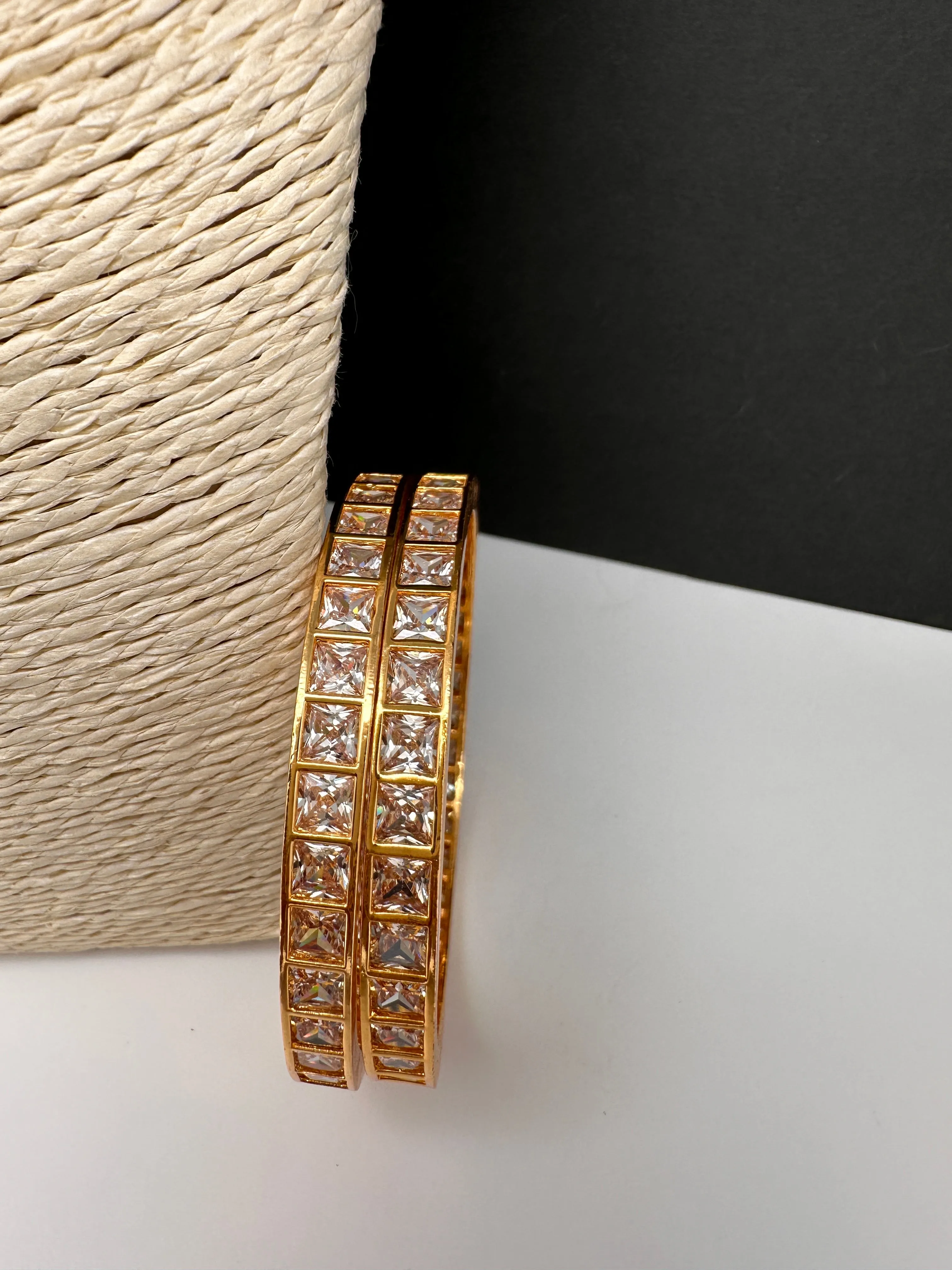 Clear Stones Elegant Bangles