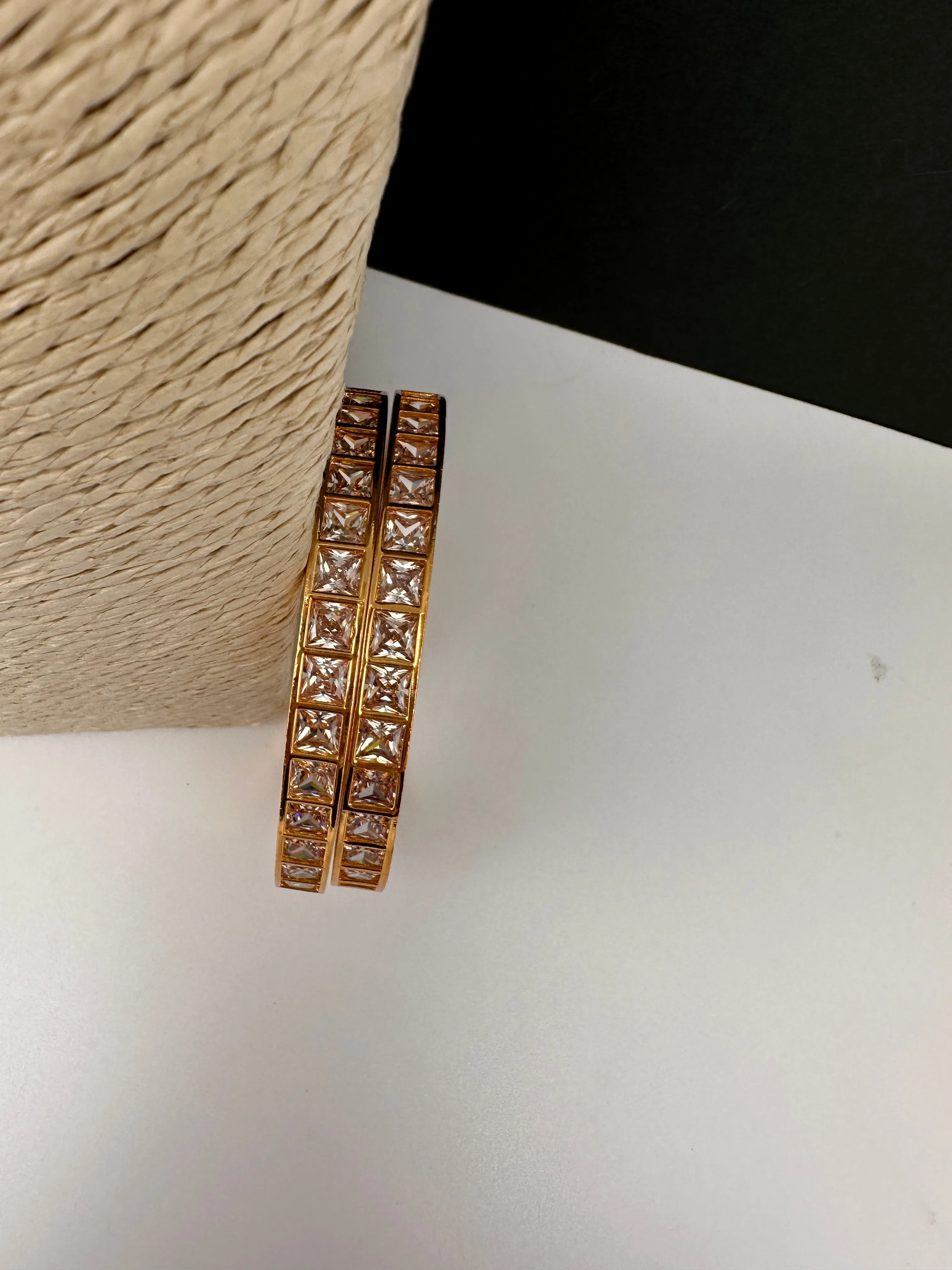 Clear Stones Elegant Bangles