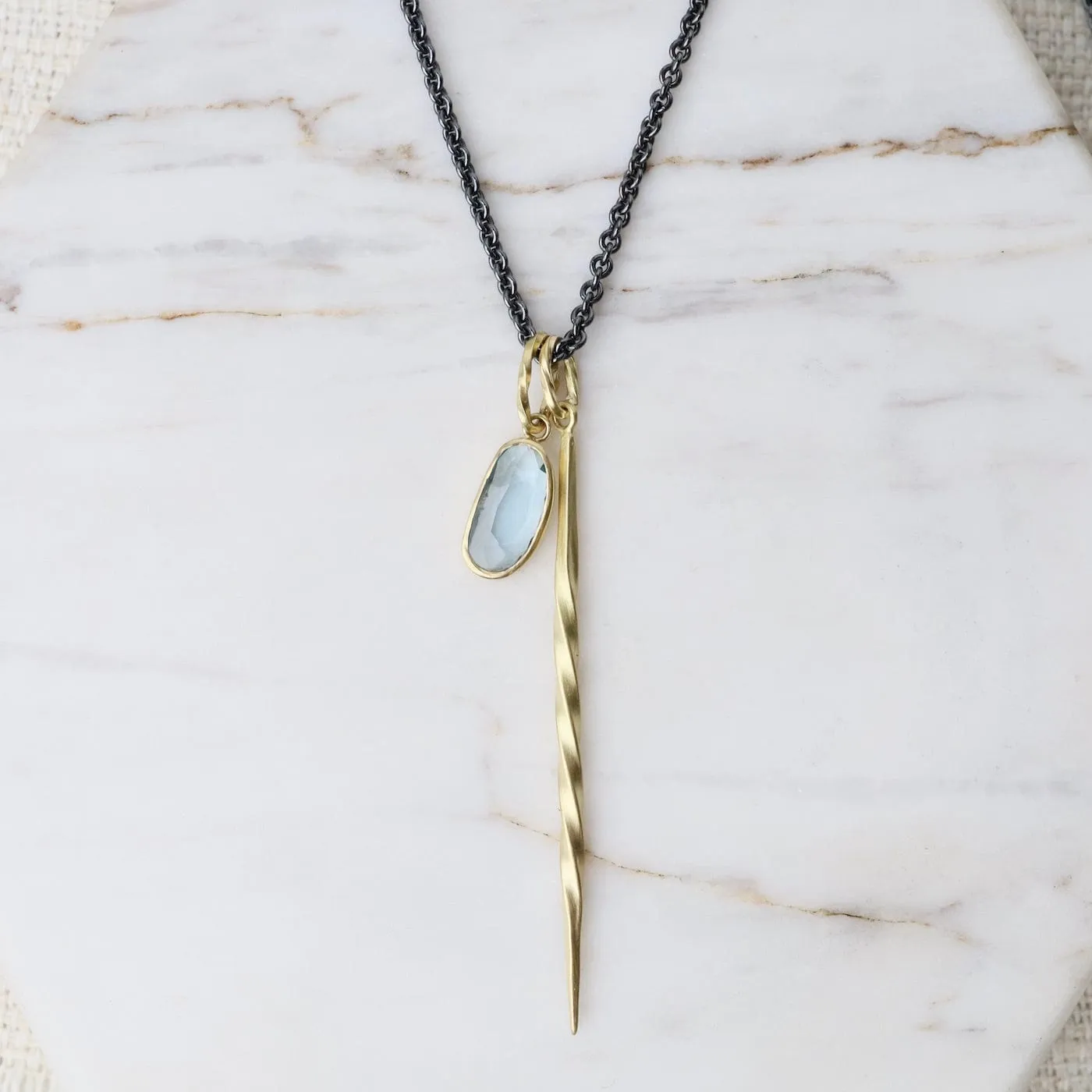 Cluster 18k Spire Necklace
