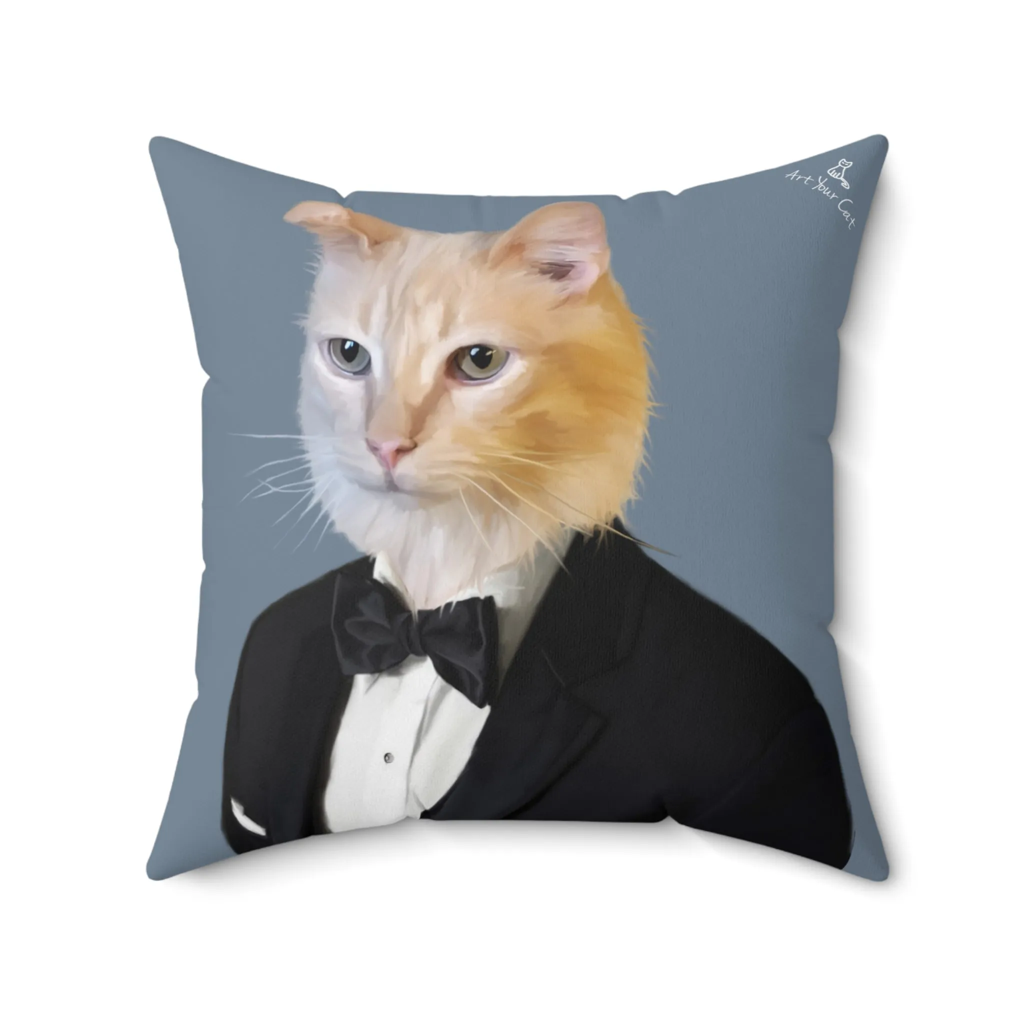 Custom Cat Throw Pillow - The Tuxedo