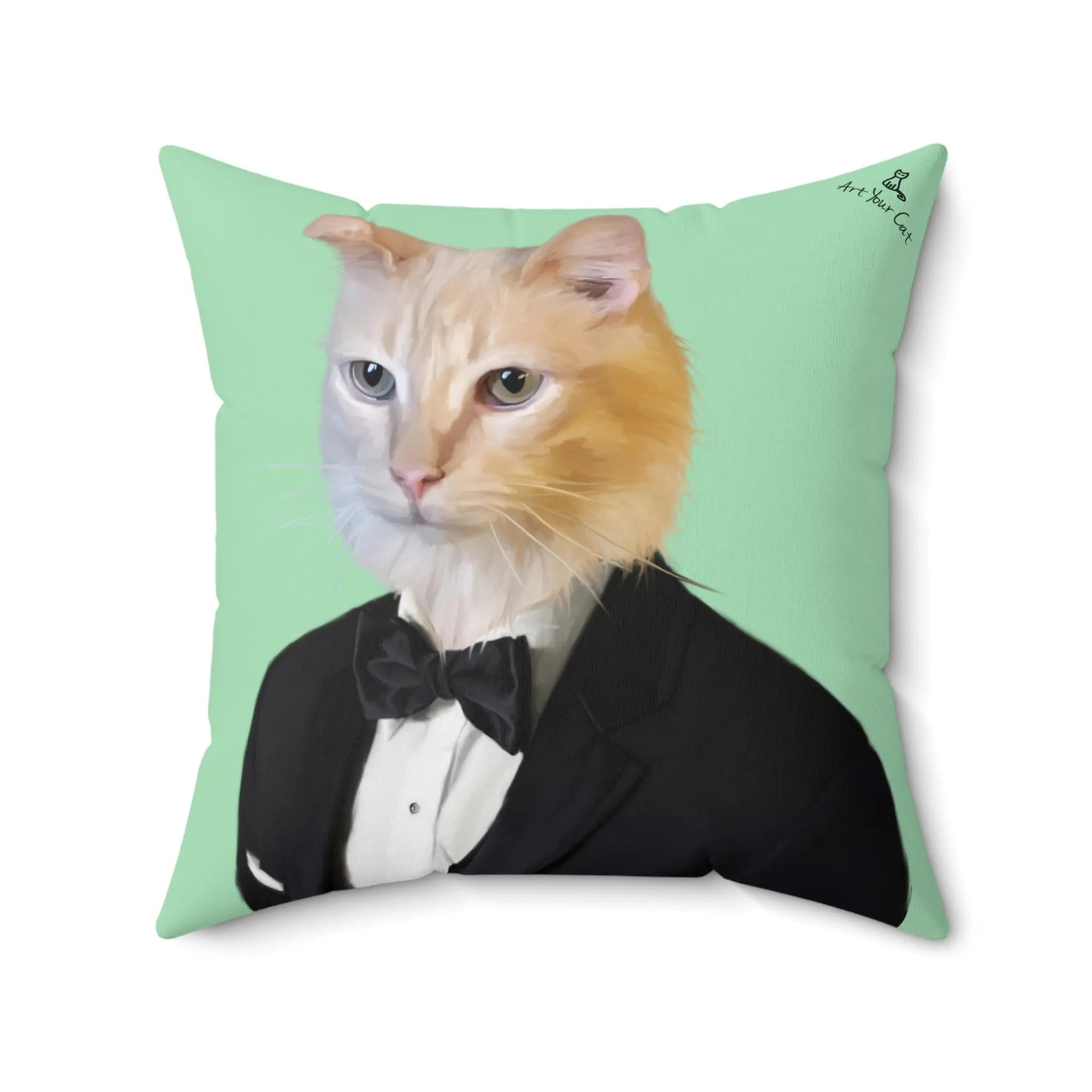 Custom Cat Throw Pillow - The Tuxedo