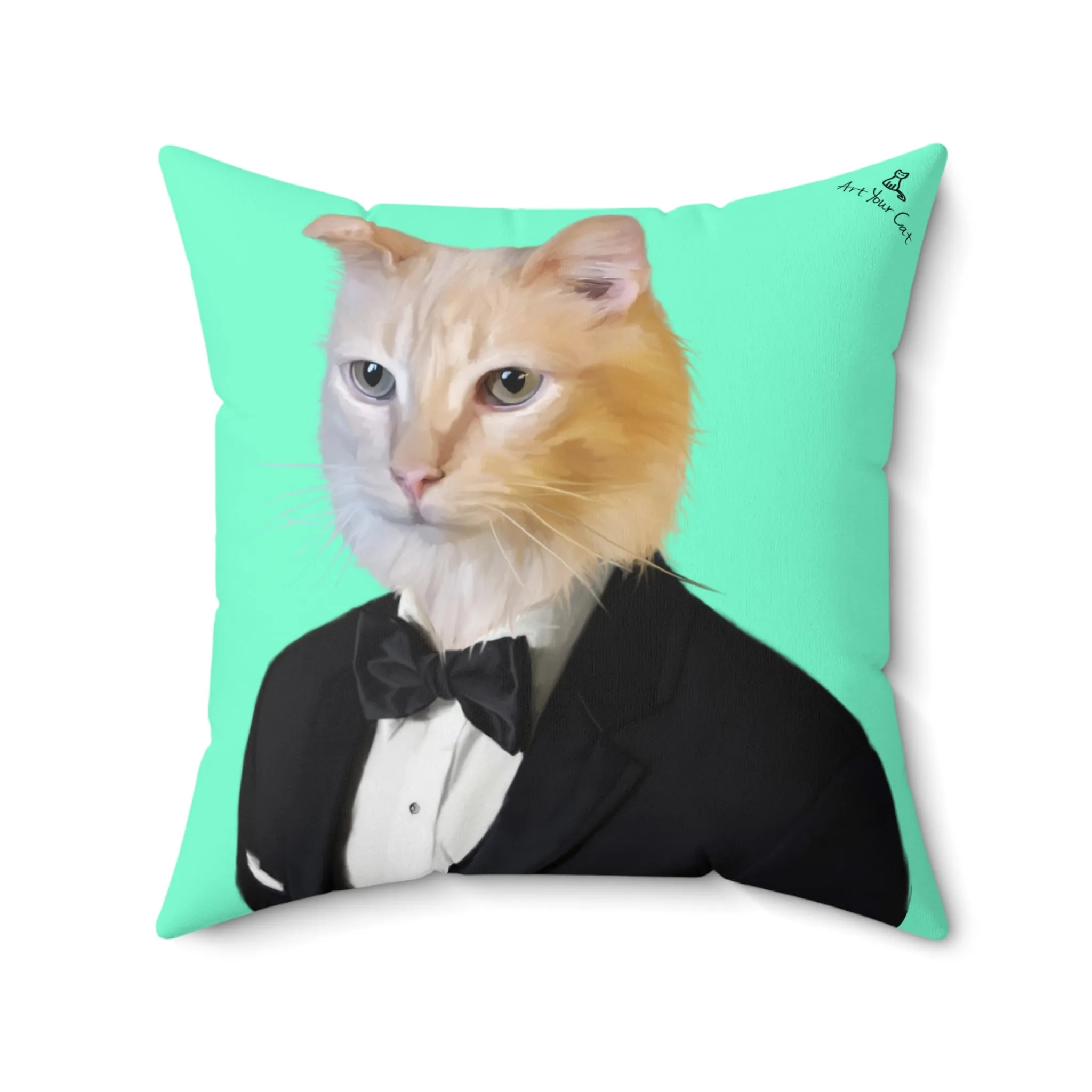 Custom Cat Throw Pillow - The Tuxedo