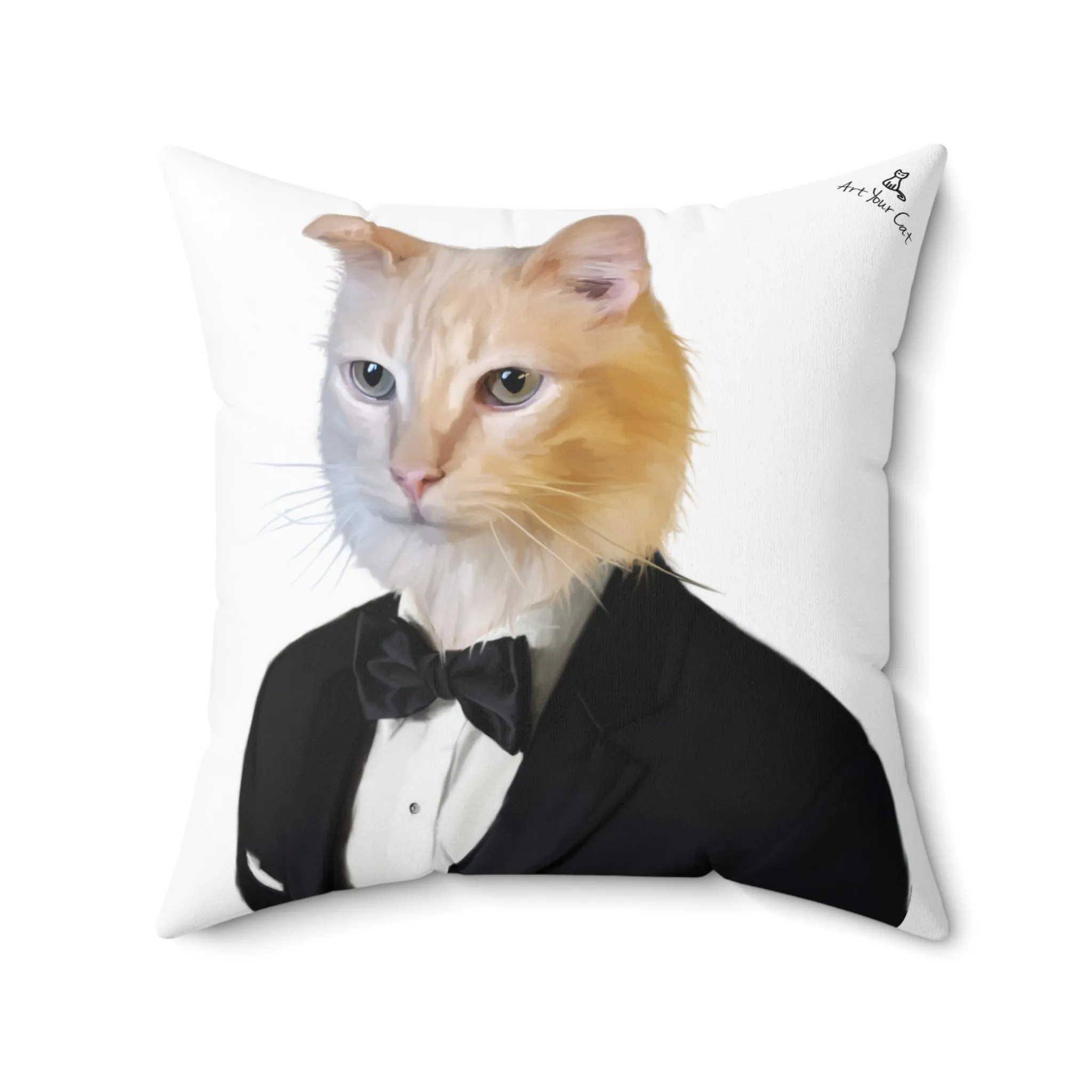 Custom Cat Throw Pillow - The Tuxedo