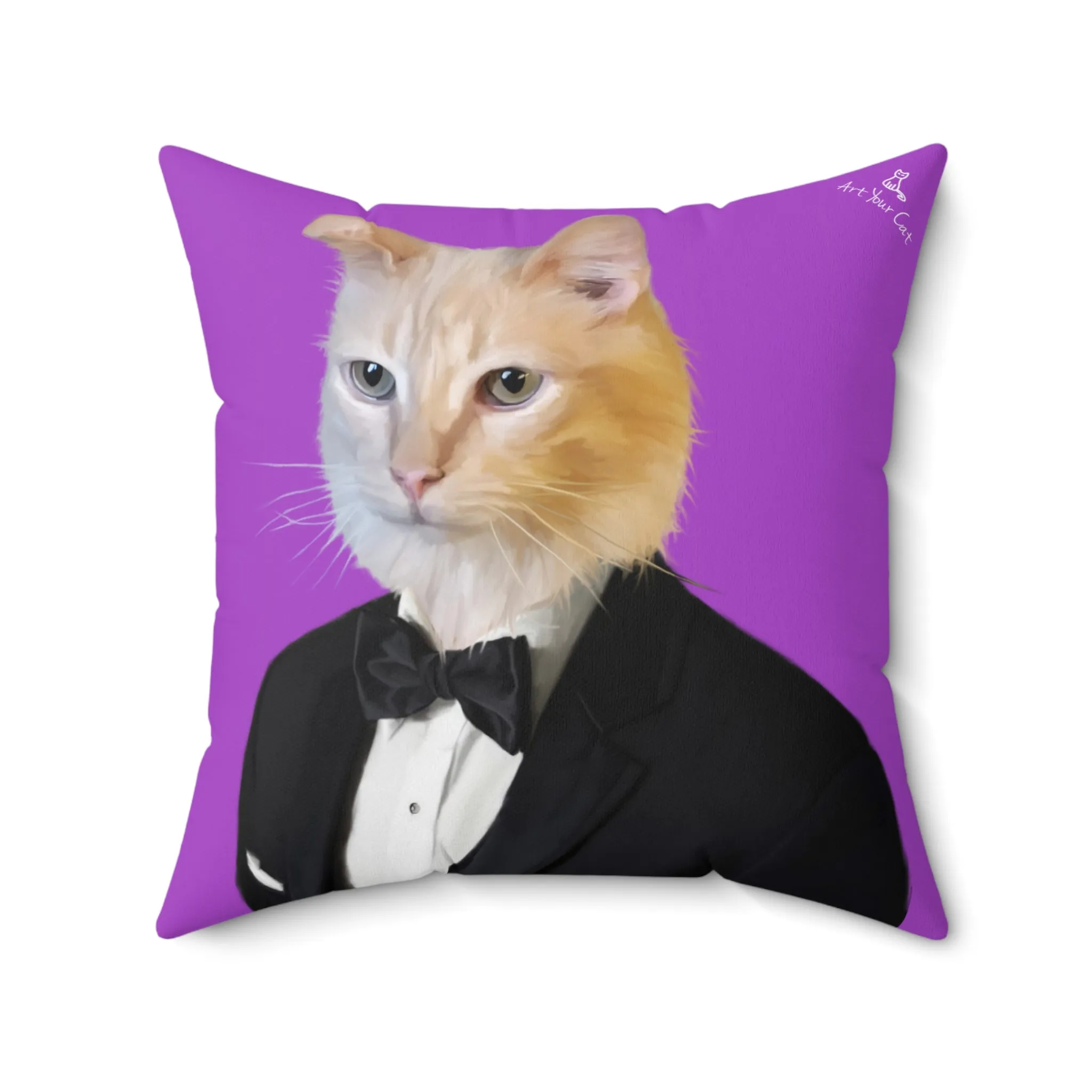 Custom Cat Throw Pillow - The Tuxedo
