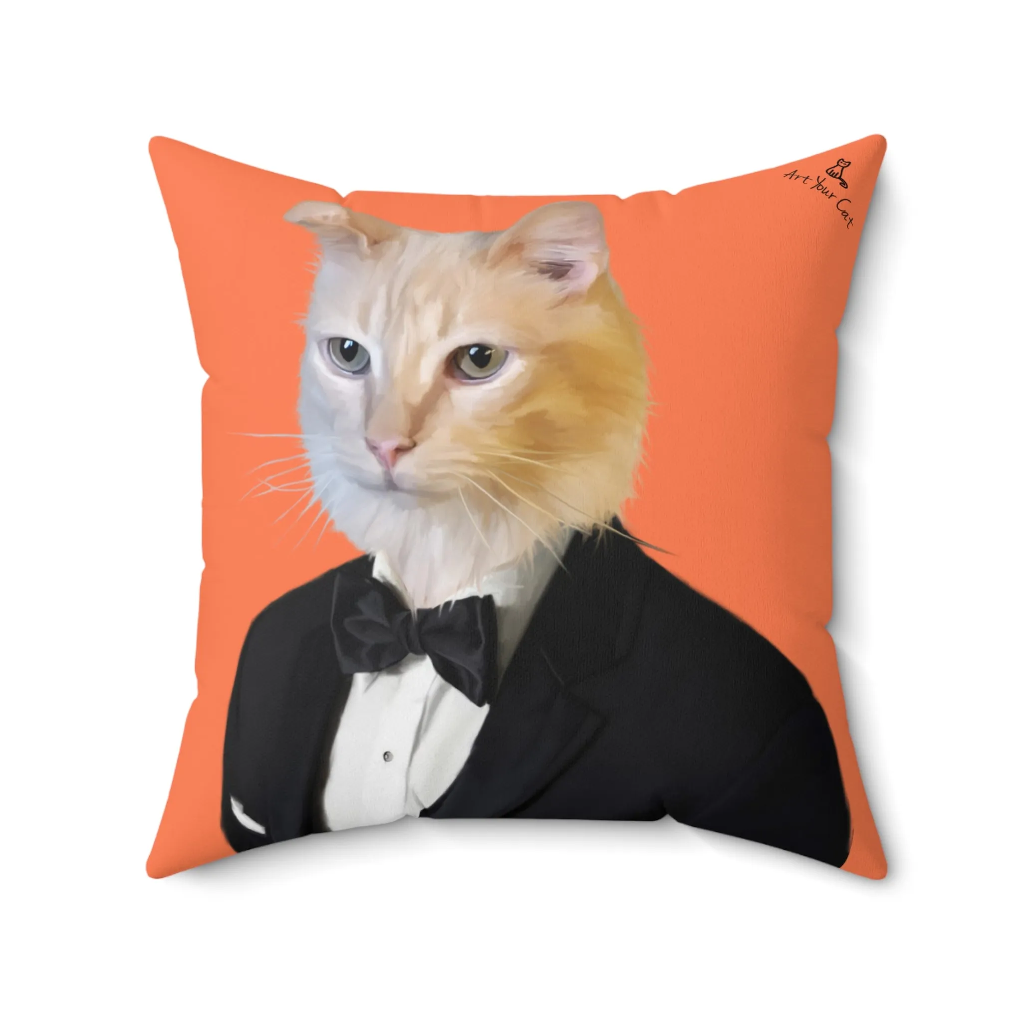 Custom Cat Throw Pillow - The Tuxedo