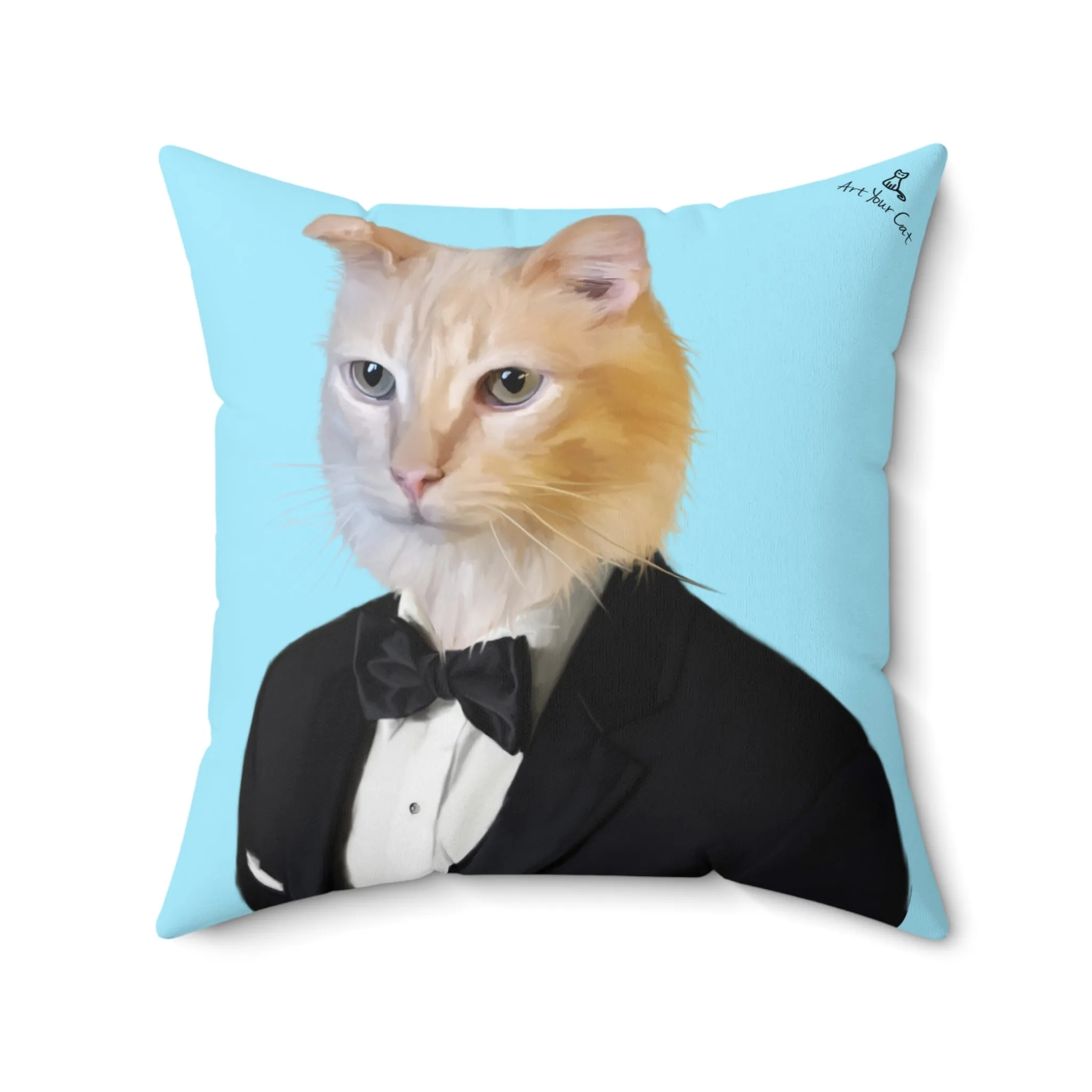 Custom Cat Throw Pillow - The Tuxedo