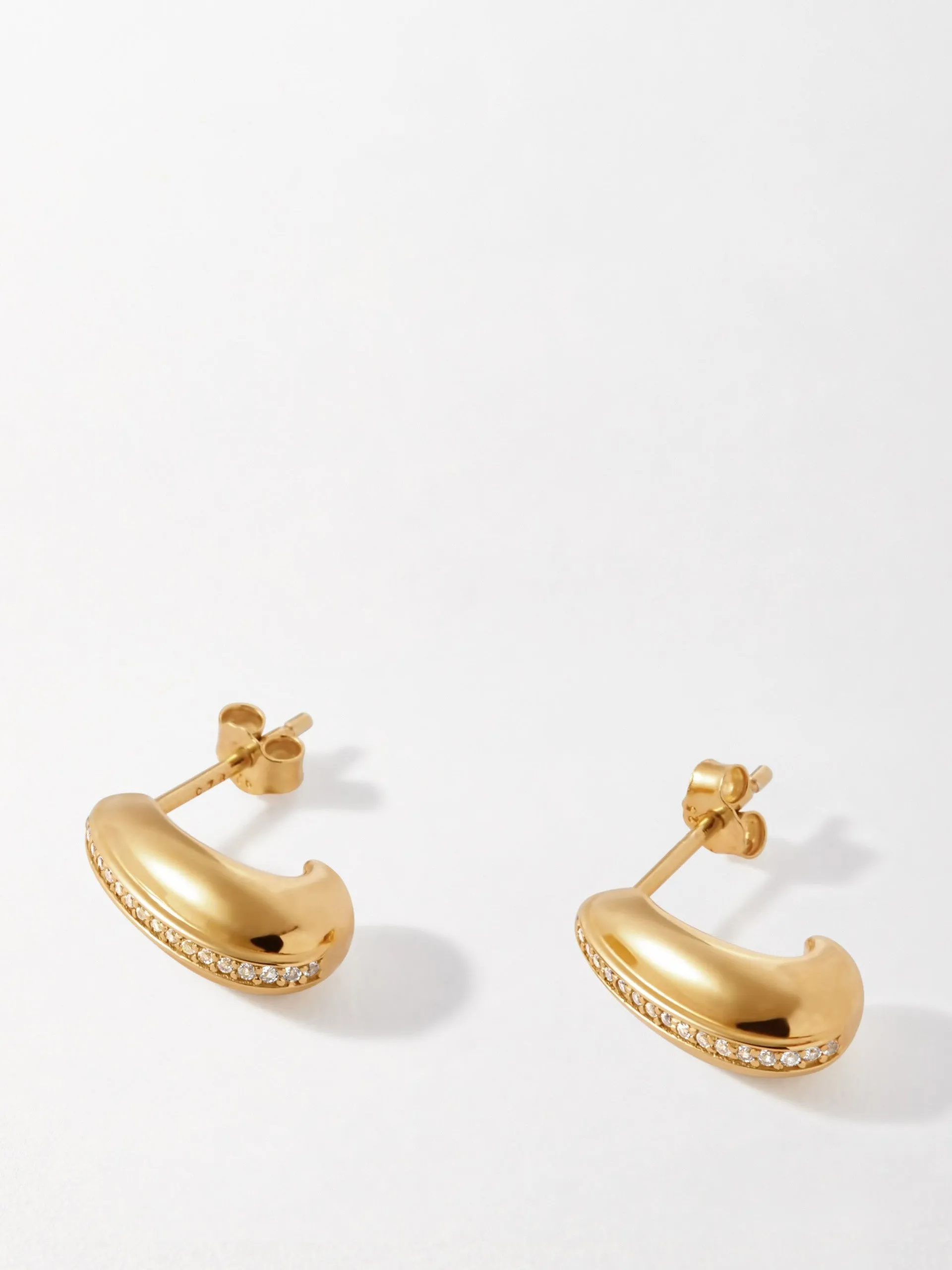 Dome pavé stud earrings