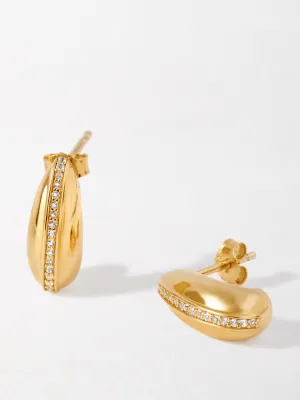 Dome pavé stud earrings