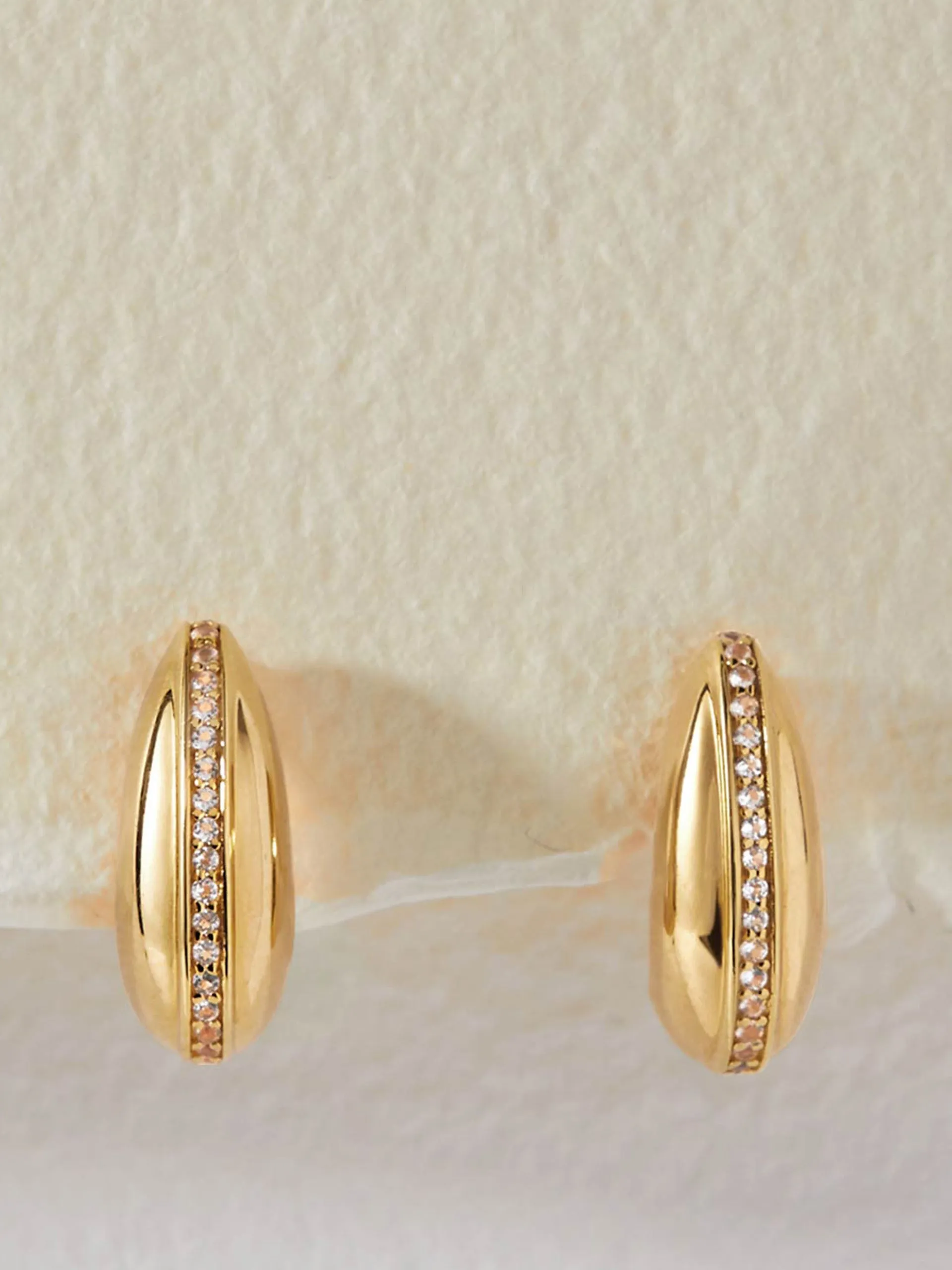 Dome pavé stud earrings