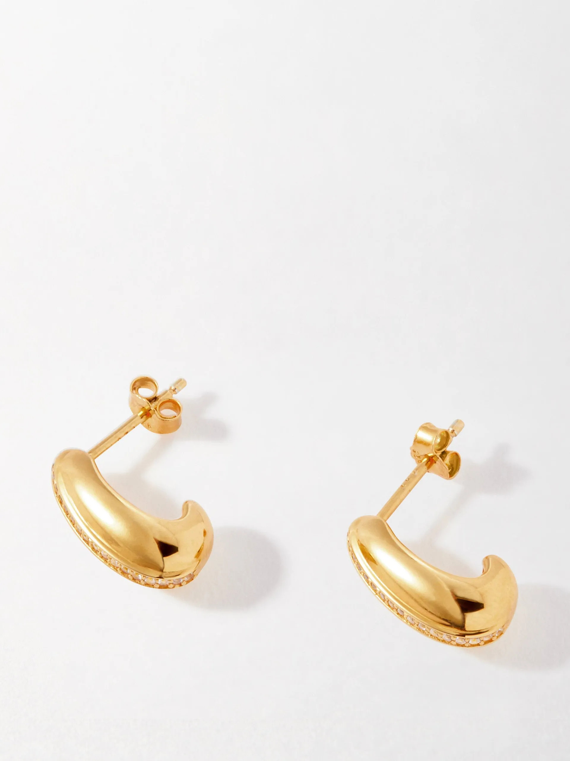 Dome pavé stud earrings