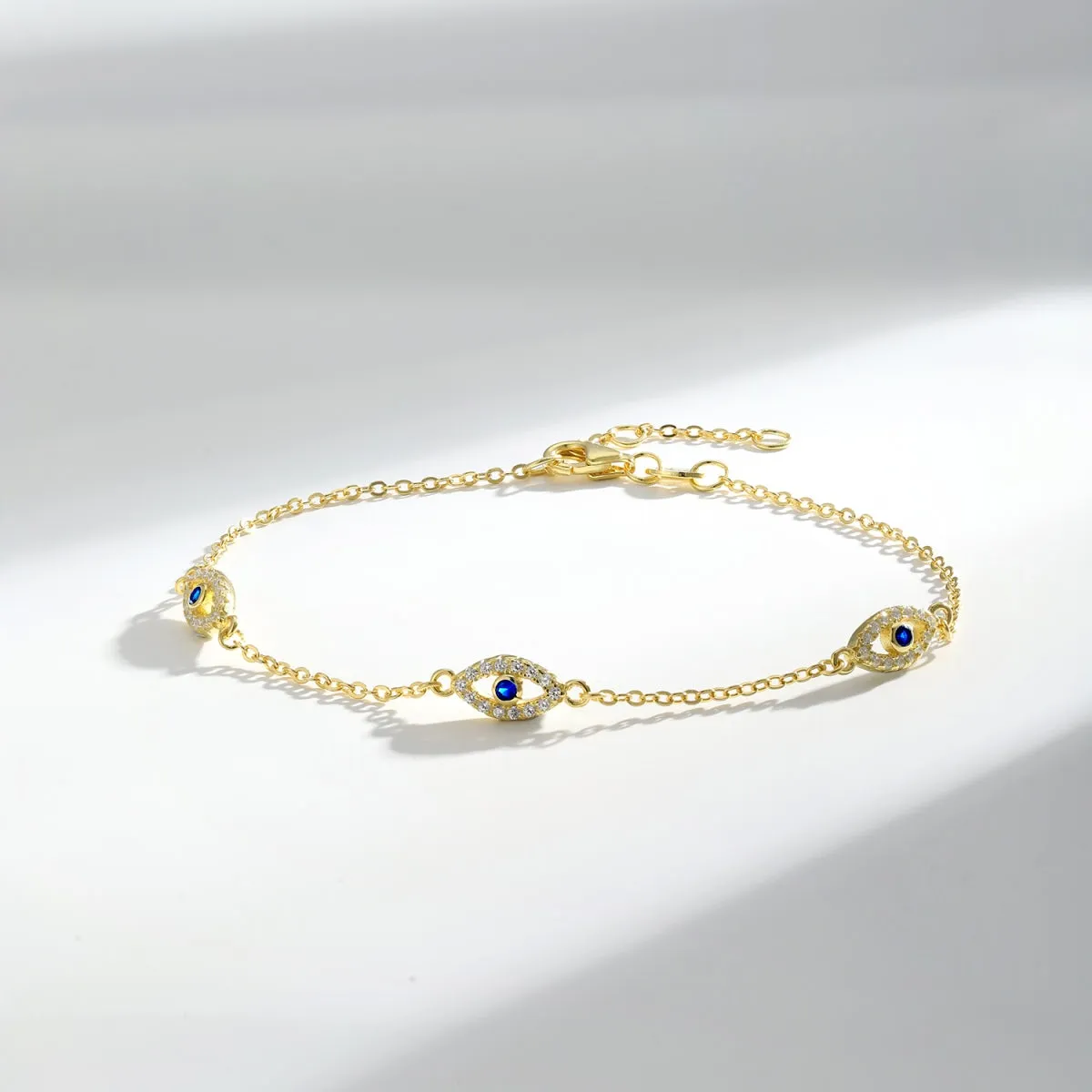 Eden Blue Evil Eye Bracelet - Gold