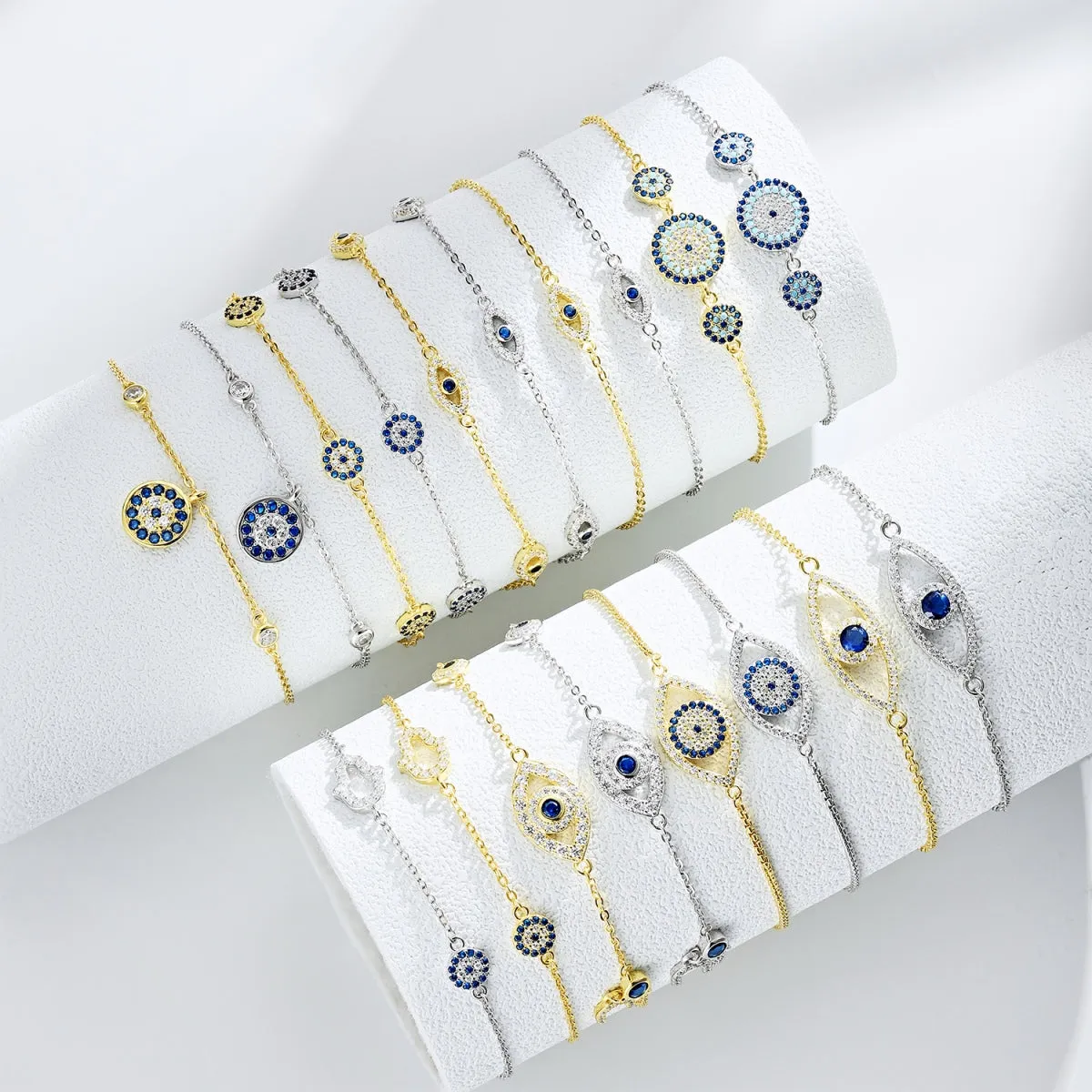 Eden Blue Evil Eye Bracelet - Gold