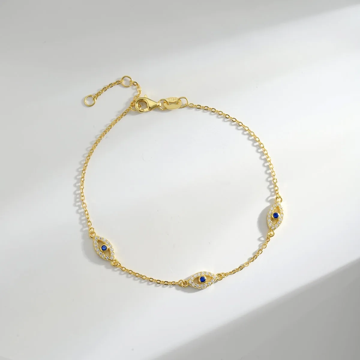 Eden Blue Evil Eye Bracelet - Gold