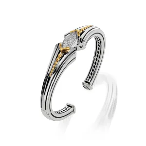 Elixir Pave Diamond Hinged Cuff