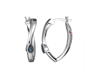 ELLE Silver London Blue Topaz Earrings (SI3469)