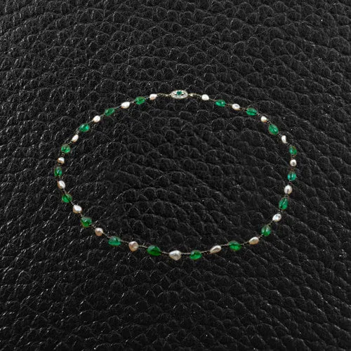 Emerald & Pearl Necklace