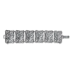 Estate Sterling Silver Vintage Flower Bracelet