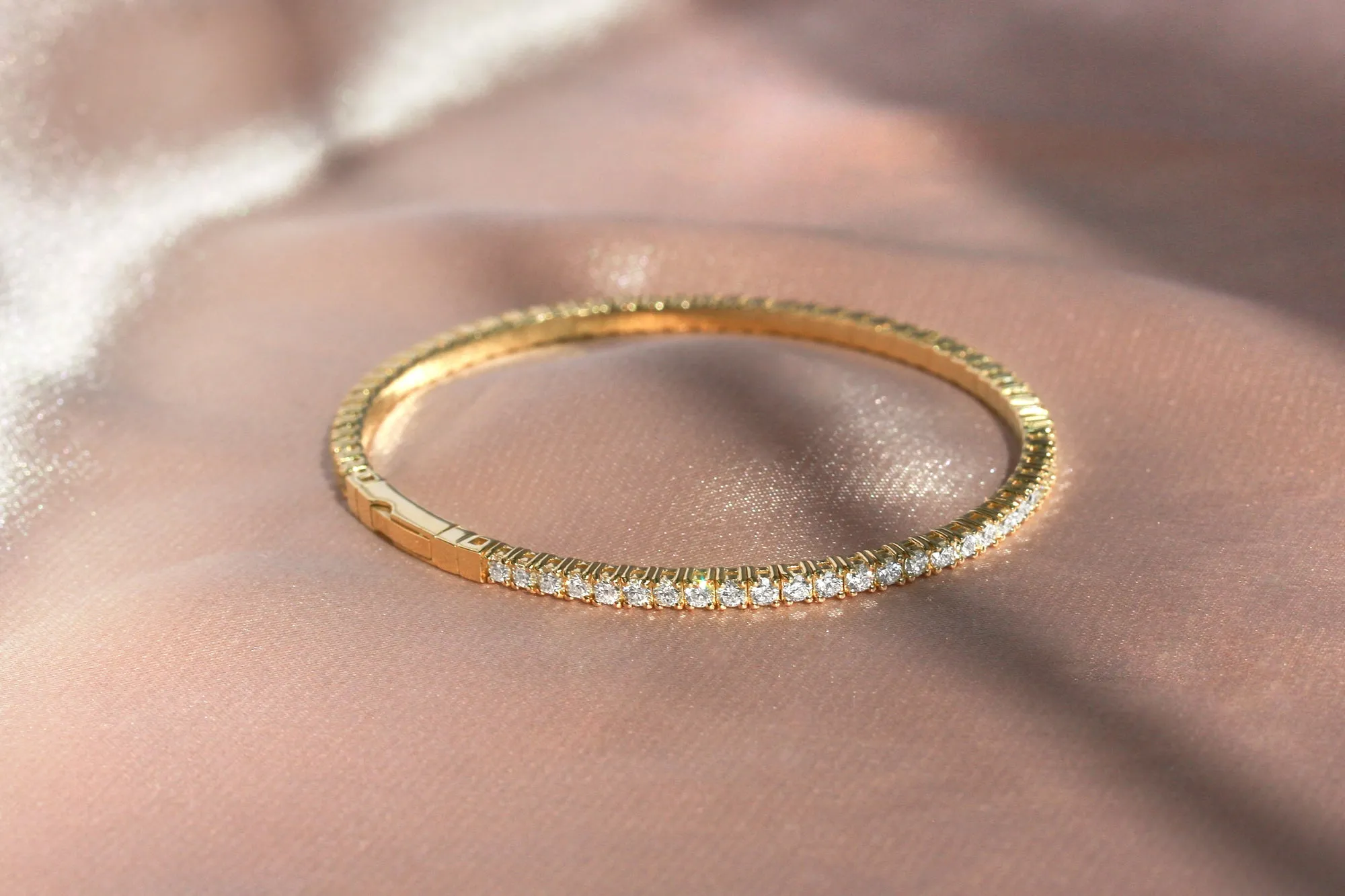 Flexible Diamond Eternity Bangle