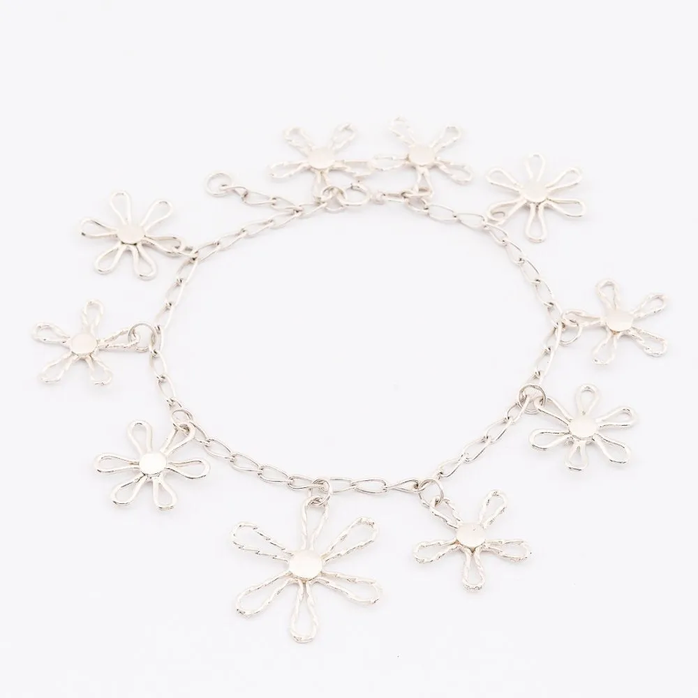 Flower Charms Bracelet For Women B4289
