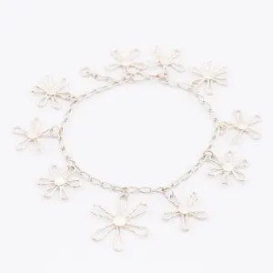 Flower Charms Bracelet For Women B4289
