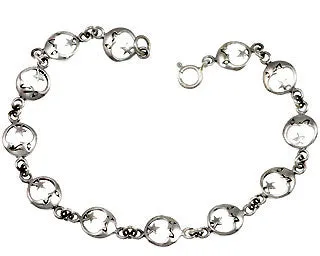 Full Moon and Star Bracelet