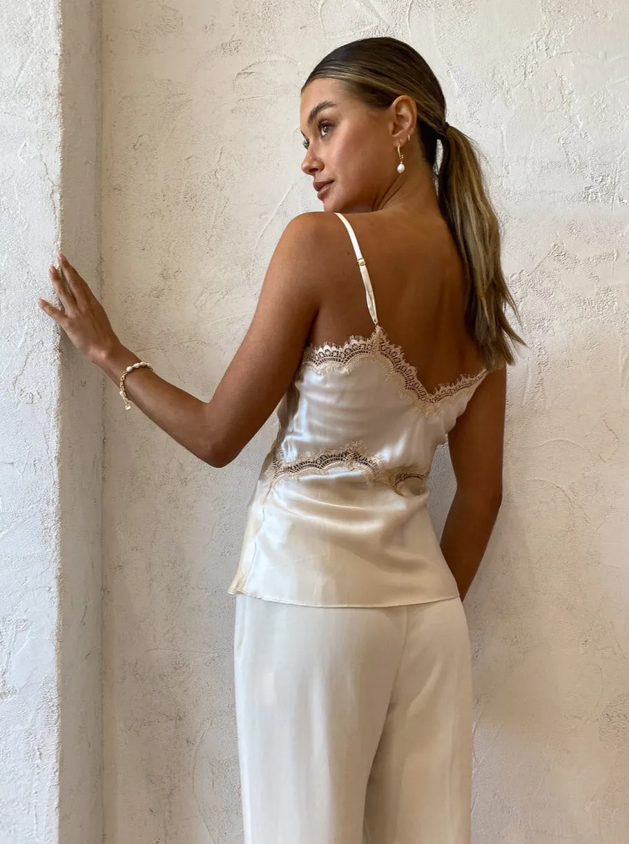 Ginia Hope Cami in Pearled Ivory