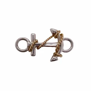 Gold & Silver Roped Anchor Bracelet Top